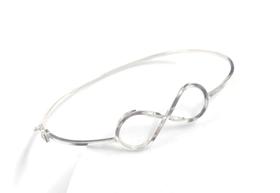 Pulseira Bracelete Fio Quadrado Infinito Vazado - Prata