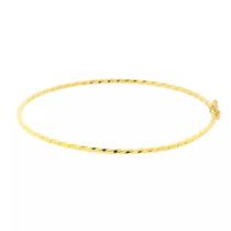 Pulseira Bracelete Fio Torcido 2mm 19cm Ouro 18k/750