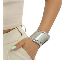 Pulseira Bracelete Grosso Feminino Grife Luxo Dourada Chic Pulseira Bracelete Grosso Feminino Grife Luxo Dourada Chic
