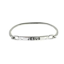 Pulseira Bracelete Jesus em Metal