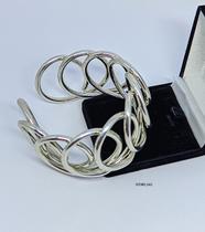 Pulseira Bracelete Larga Feminino Geométrica Folheado Ouro Dourado Prata Aberto Ajustável Punho de Braço Tendência Moda