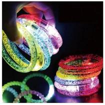 Pulseira Bracelete Led Pisca C/5 Unidades Cores Sortidas