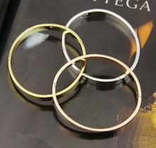 Pulseira Bracelete Liso Aço Inoxidável 316L Masculino e Feminino Unissex Dourado Prata Moda Presente