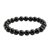Pulseira Bracelete Masculina Feminina De Bolinha Preta 7 Mm Unissex Pulseira Bracelete Masculina Feminina De Bolinha Preta 7 Mm Unissex