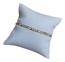 Pulseira Bracelete Masculina Folheada A Ouro 18k Figaro 3x1