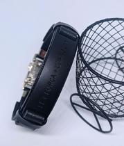 Pulseira Bracelete material sintético Ajustável Masculino Feminino Placa Aço Inox Fé Força Coragem Religiosas Luxo