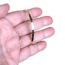 Pulseira Bracelete médio fio quadrado Ouro 18K - casa das joias online