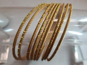 pulseira bracelete metal dourado glitter