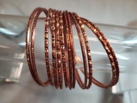 pulseira bracelete metal vermelho glitter
