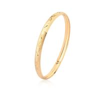 Pulseira Bracelete Oca Larga Trabalhada Flor Ouro 18k