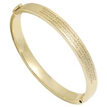 Pulseira Bracelete Oração Pai Nosso Semijoia Banhado a Ouro