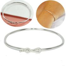 Pulseira Bracelete Oval Infantil Prata Legitima 16 cm Pulseira Bracelete Oval Infantil Prata Legitima 16 cm