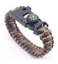 Pulseira Bracelete Paracord Masculino, Tático, Militar, 6x1 serra.