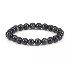 Pulseira Bracelete Pedra Natural Preta P5960 Pulseira Bracelete Pedra Natural Preta P5960