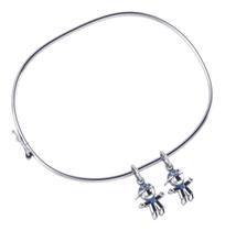 Pulseira Bracelete Pingentes 2 Meninos Prata 925 - Rígido Pulseira Bracelete Pingentes 2 Meninos Prata 925 - Rígido
