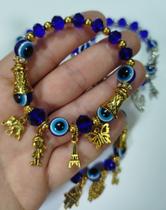 Pulseira Bracelete Pingentes e Olho Grego Pulseira Bracelete Pingentes e Olho Grego