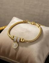Pulseira bracelete ponto de luz banhado a ouro 18k feminina Pulseira bracelete ponto de luz banhado a ouro 18k feminina