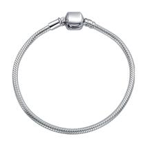 Pulseira Bracelete Prata Compatível Com Berloque Aço Inox Pulseira Bracelete Prata Compatível Com Berloque Aço Inox