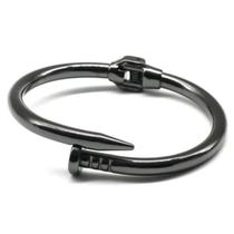 Pulseira Bracelete Prego Simples Unissex em Aço Inoxidável