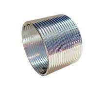 Pulseira Bracelete Redonda Larga Riscada Prateada Pulseira Bracelete Redonda Larga Riscada Prateada