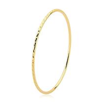 Pulseira Bracelete Redondo Diamantado Folheado a Ouro 18k
