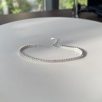 Pulseira Bracelete Riviera Cravejada Zircônia Banhada A Ouro ou Prata Unissex cor:prata