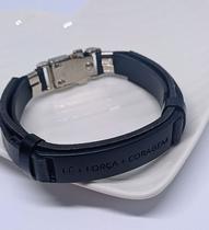 Pulseira Bracelete Sintético Ajustável Regulavel Masculino Feminino Placa Inox Tudo Posso/Fé/Gratidão/Pai Nosso