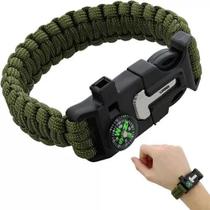Pulseira Bracelete Tático Militar Acampamento Bússola