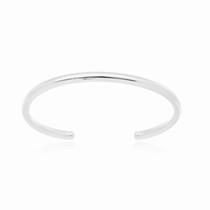 Pulseira Bracelete Tubo Liso Regulável Ouro 18k