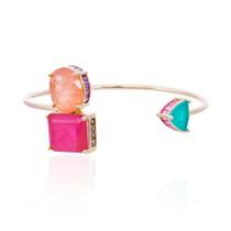 Pulseira Bracelete Turmalina Fusion Podange Rosa Semijoia Pulseira Bracelete Turmalina Fusion Podange Rosa Semijoia