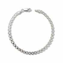Pulseira Bracelete Unissex Bismarck Esteira Prata Original Pulseira Bracelete Unissex Bismarck Esteira Prata Original