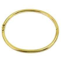 Pulseira Bradelete Ouro 18 Kilates 7 mm 10 Gramas Oco