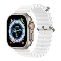 Pulseira Branco 38/40/41mm Oceano Silicone Compatível Relógio Serie 8 7 6 5 4 3 see