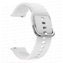 Pulseira Branco de Silicone Fecho de Aço 22MM Compativel Waatch3 Active2 GTS3 GTR42/47mmGTR3/PRO Pulseira Branco de Silicone Fecho de Aço 22MM Compativel Waatch3 Active2 GTS3 GTR42/47mmGTR3/PRO