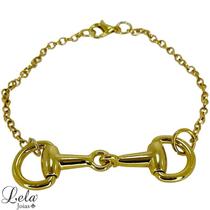 Pulseira bridão em bijuteria