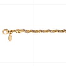 Pulseira Bruna Semijóias Corrente Folheada A Ouro Com Prata 18cm