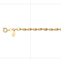 Pulseira Bruna Semijóias Corrente Folheada A Ouro Em Espiral 45cm