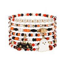Pulseira Brutn Halloween com pingentes Ghost Bat para mulheres Pulseira Brutn Halloween com pingentes Ghost Bat para mulheres