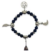 Pulseira Bruxa Wicca negra cristal e silicone - proteção Pulseira Bruxa Wicca negra cristal e silicone - proteção