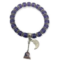 Pulseira Bruxa Wicca Roxa Cristal E Silicone Pulseira Bruxa Wicca Roxa Cristal E Silicone