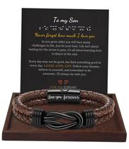 Pulseira Btysun Son Leather Brown Braided Love Forever Pulseira Btysun Son Leather Brown Braided Love Forever