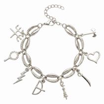 Pulseira Búzios 7 Linhas da Umbanda Prateada Pulseira Búzios 7 Linhas da Umbanda Prateada
