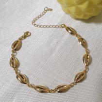 Pulseira Búzios Folheado A Ouro 18K