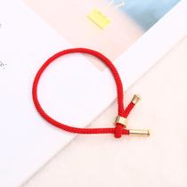 Pulseira Cabala Vermelha Kaballah Red String Laço Dourado