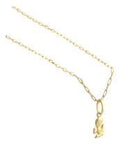 Pulseira Cadeadinho Anjo Da Guarda Ouro 18k 750 16 Cm Amarel Amarelo 16 Cm