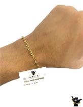 Pulseira Cadeado 3mm - Banhada a ouro 18k