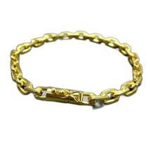 Pulseira Cadeado 7Mm Fecho Canhão Banhado A Ouro 18K