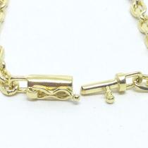 Pulseira Cadeado C/ Fecho Gaveta Banhado A Ouro 18k - Linda - 20cm Pulseira Cadeado C/ Fecho Gaveta Banhado A Ouro 18k - Linda - 20cm