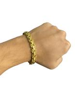 Pulseira Cadeado Duplo s 10mm - Banhado a Ouro 18k Pulseira Cadeado Duplo s 10mm - Banhado a Ouro 18k