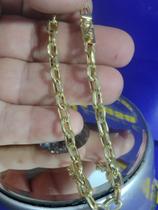Pulseira Cadeado Ouro 18 kilates 8 gramas 6 mm Oca